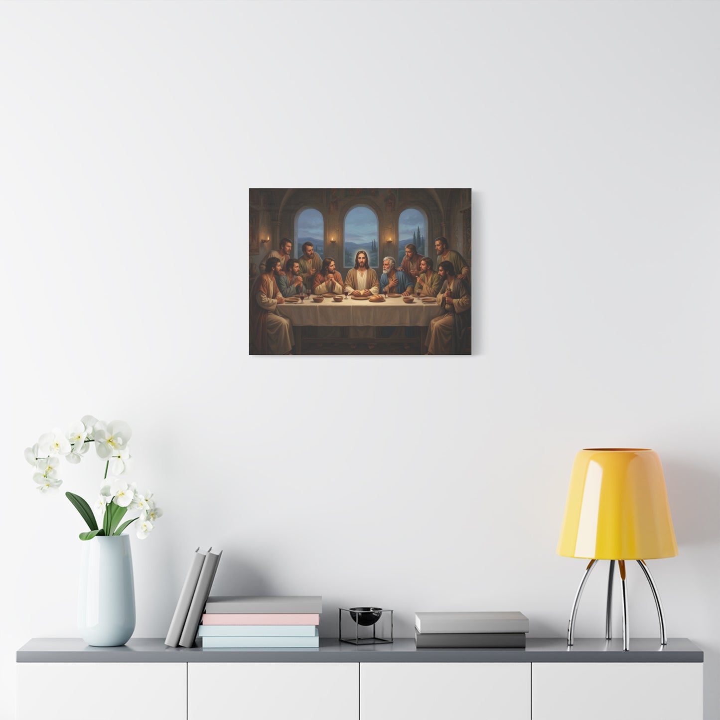 Cool Last Supper Canvas Wall Art Print Large Religious Biblical Faith Home Decor Christian Wall Art Ready to Hang for Living Room
