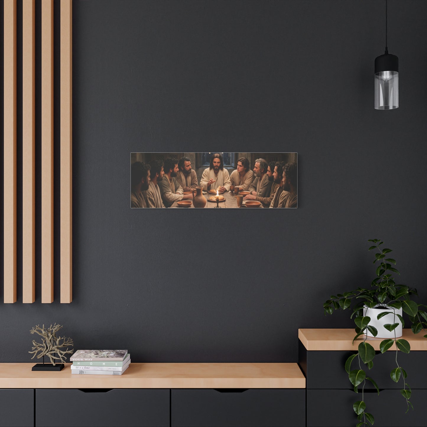 Cool Last Supper Canvas Wall Art Print Large Religious Biblical Faith Home Decor Christian Wall Art Ready to Hang for Living Room