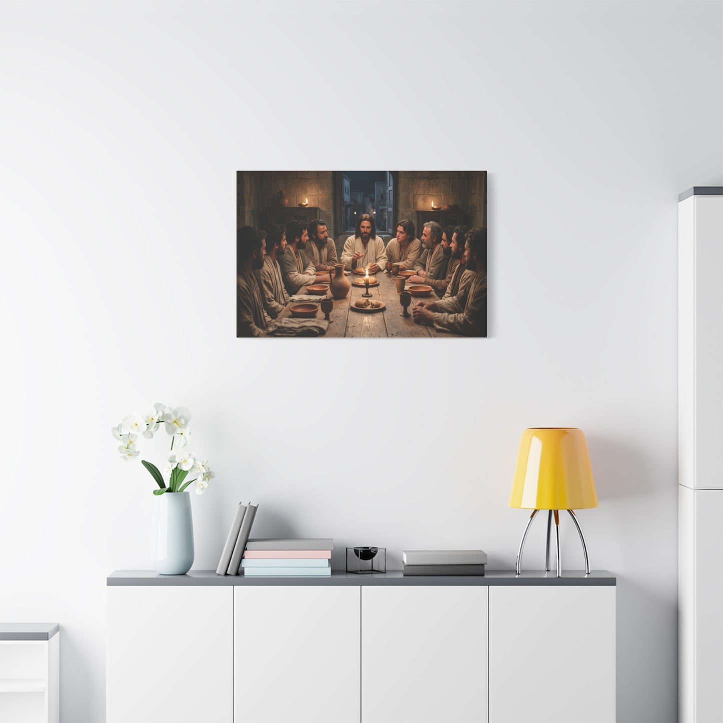 Cool Last Supper Canvas Wall Art Print Large Religious Biblical Faith Home Decor Christian Wall Art Ready to Hang for Living Room