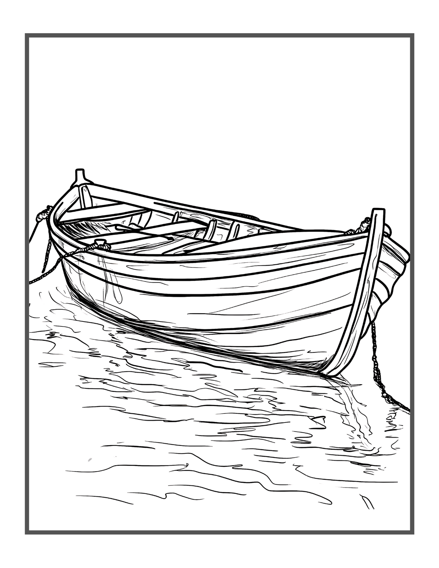 50 Pages Fishing Boat Coloring Book Gift for Adults Kids Men Women Boys Girls Teens Youth Boat Fishing Sailboat Race Boat Lover Relaxation