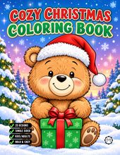Load image into Gallery viewer, Christmas Coloring Book for Kids Adults Cute Snowman Holiday Activity Printed Softcover Book Bold Easy Winter Holiday Gift Single Sided Page
