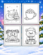 Load image into Gallery viewer, Christmas Coloring Book for Kids Adults Cute Snowman Holiday Activity Printed Softcover Book Bold Easy Winter Holiday Gift Single Sided Page
