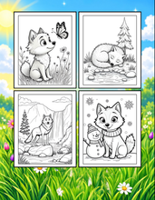 Load image into Gallery viewer, Cute Wolf Coloring Book for Kids and Adults, Bold and Easy Printed Coloring Book, 25 Single-Sided Wolf Designs, Animal Gift for All Ages
