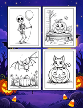 Load image into Gallery viewer, Halloween Coloring Book for Adults Kids, Printed Physical Book, 25 Bold Easy Spooky Designs, Single-Sided Pages, Perfect Halloween Gift
