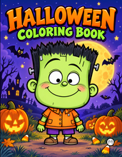 Load image into Gallery viewer, Halloween Coloring Book for Adults Kids, Printed Physical Book, 25 Bold Easy Spooky Designs, Single-Sided Pages, Perfect Halloween Gift
