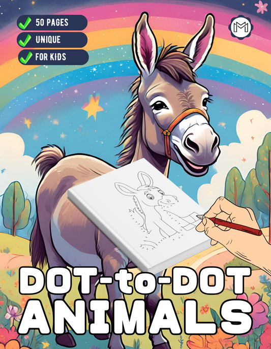 50 Pages Dot to Dot Animal Lover Activity Book Gift Kids Ages Boys Girls Teens Preschool Toddlers Cute Animals Dot to Dot Puzzle Activity