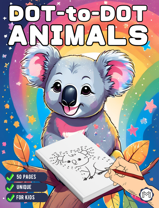50 Pages Dot to Dot Animal Lover Activity Book Gift Kids Ages Boys Girls Teens Preschool Toddlers Bold and Easy Dot to Dot Animal Drawing