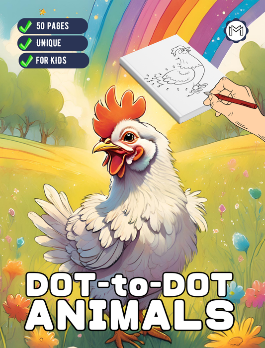 Dot to Dot Animal Lover Activity Book Gift Kids Ages Boys Girls Teens Preschool Toddlers 50 Pages Cute Animals Dot to Dot Puzzle Activity