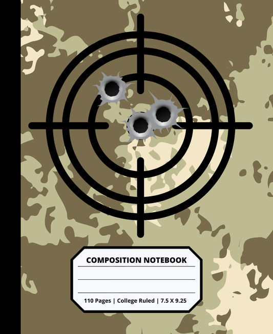 Military Army Design Composition Notebook for Adults Kids Boys Girls Teens Cute Military Camouflage Notebook Gift for Cadets or Patriots