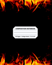 Load image into Gallery viewer, Firefighter Composition Notebook for Adults Kids Boys Girls Teens 110 Pages College Ruled 7.5 x 9.25 Lined Paper Composition Book
