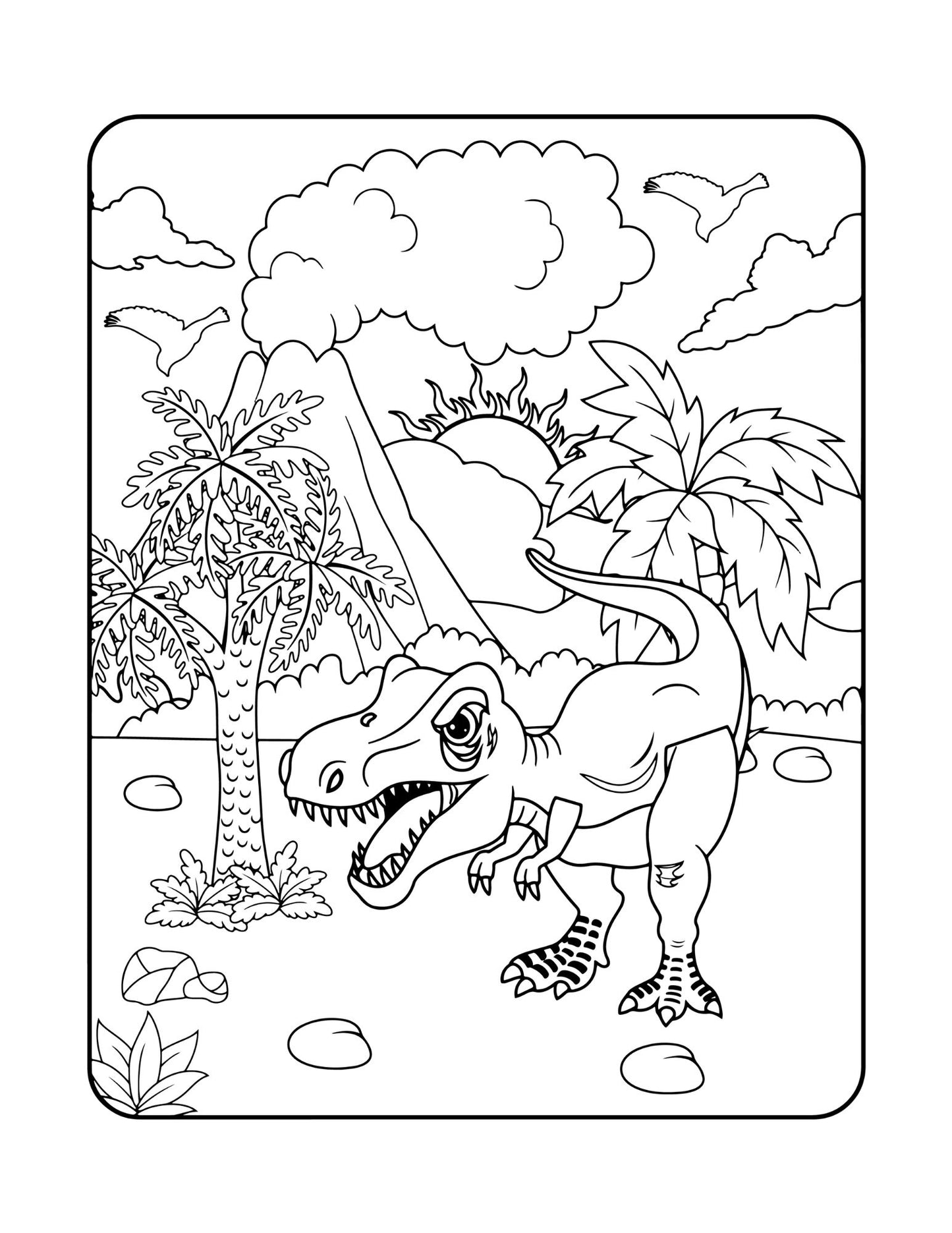 Dino Coloring Book Gift 50 Pages Dinosaur Activity Coloring Book Cute Baby Dinosaur Coloring Book Young Kids Adults Dinosaur Coloring Pages