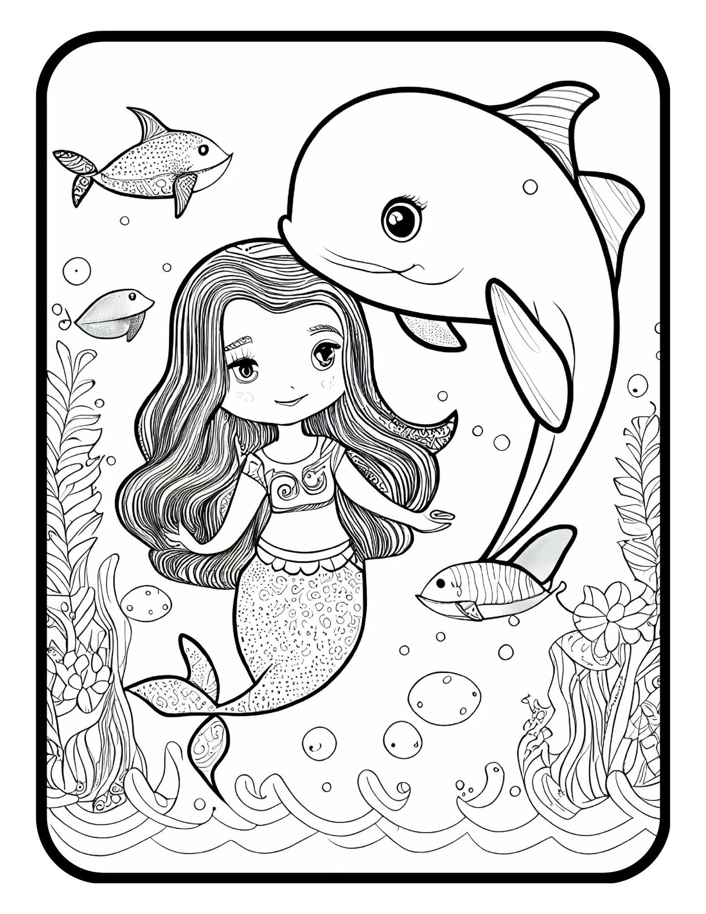 Mermaid Coloring Book for Kids Ages 4-8 Coloring Books Ages 6-8 Mermaid Books for Girls Mermaid Activity Gift Book for Kids Coloring Book