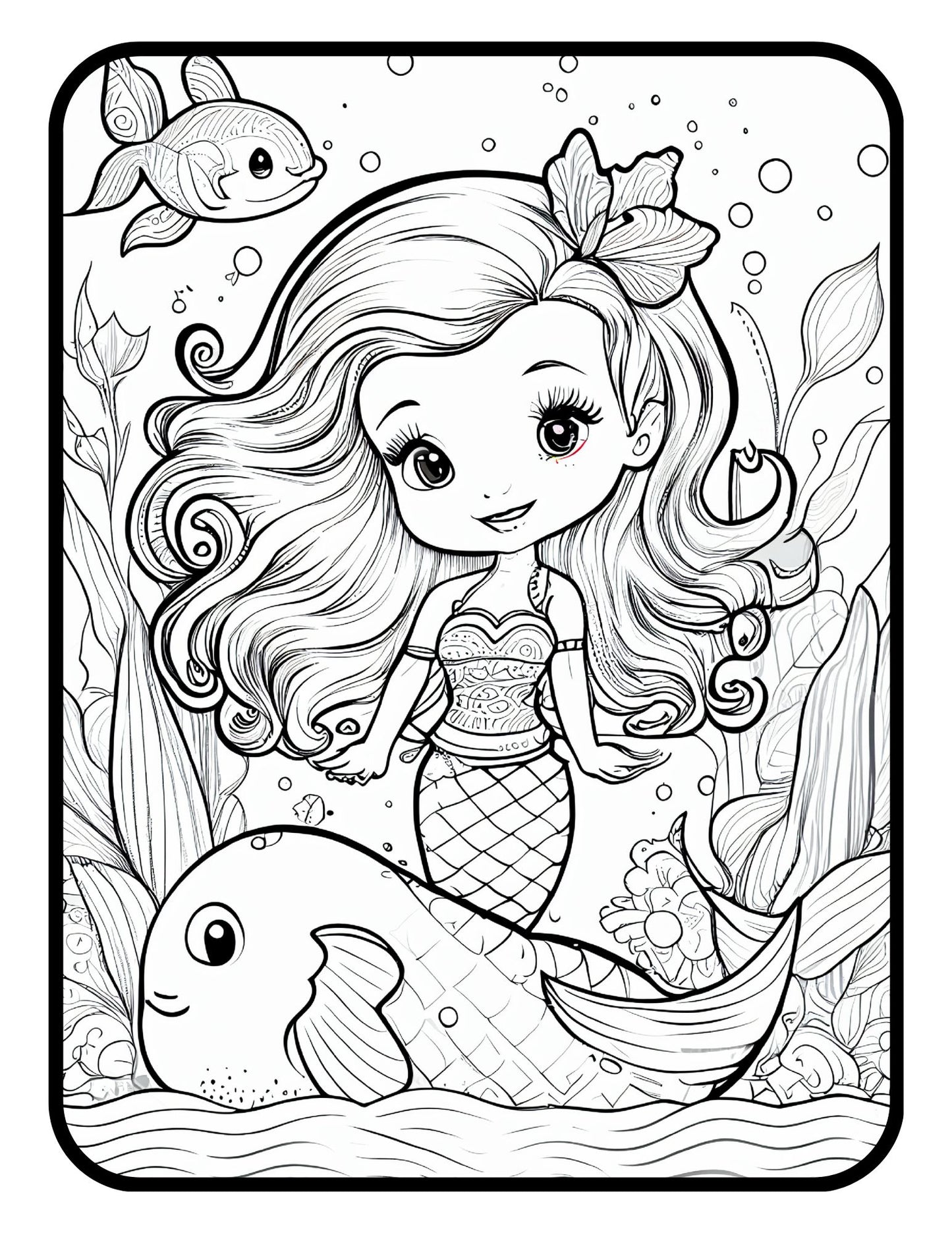 Mermaid Coloring Book for Kids Ages 4-8 Coloring Books Ages 6-8 Mermaid Books for Girls Mermaid Activity Gift Book for Kids Coloring Book
