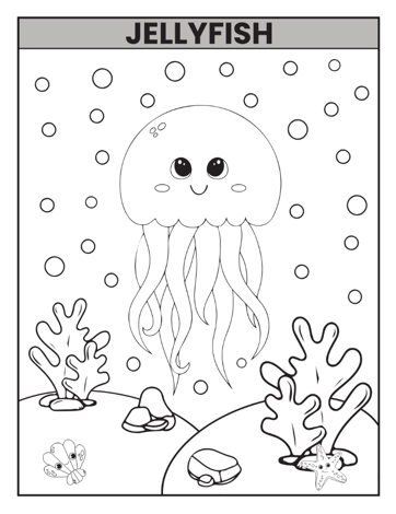 50 Pages Easy Ocean Animals Sea Life Fish Coloring Pages Cute Deep Sea Creatures Fish Coloring Book Gift for Adults Kids Boys Girls Teens