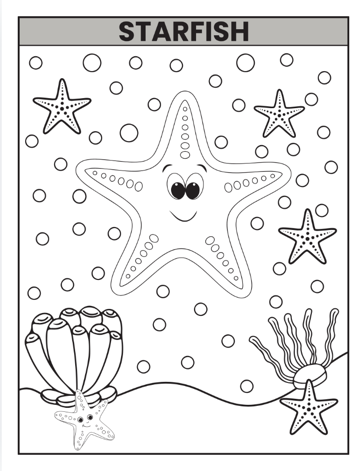 50 Pages Easy Ocean Animals Sea Life Fish Coloring Pages Cute Deep Sea Creatures Fish Coloring Book Gift for Adults Kids Boys Girls Teens