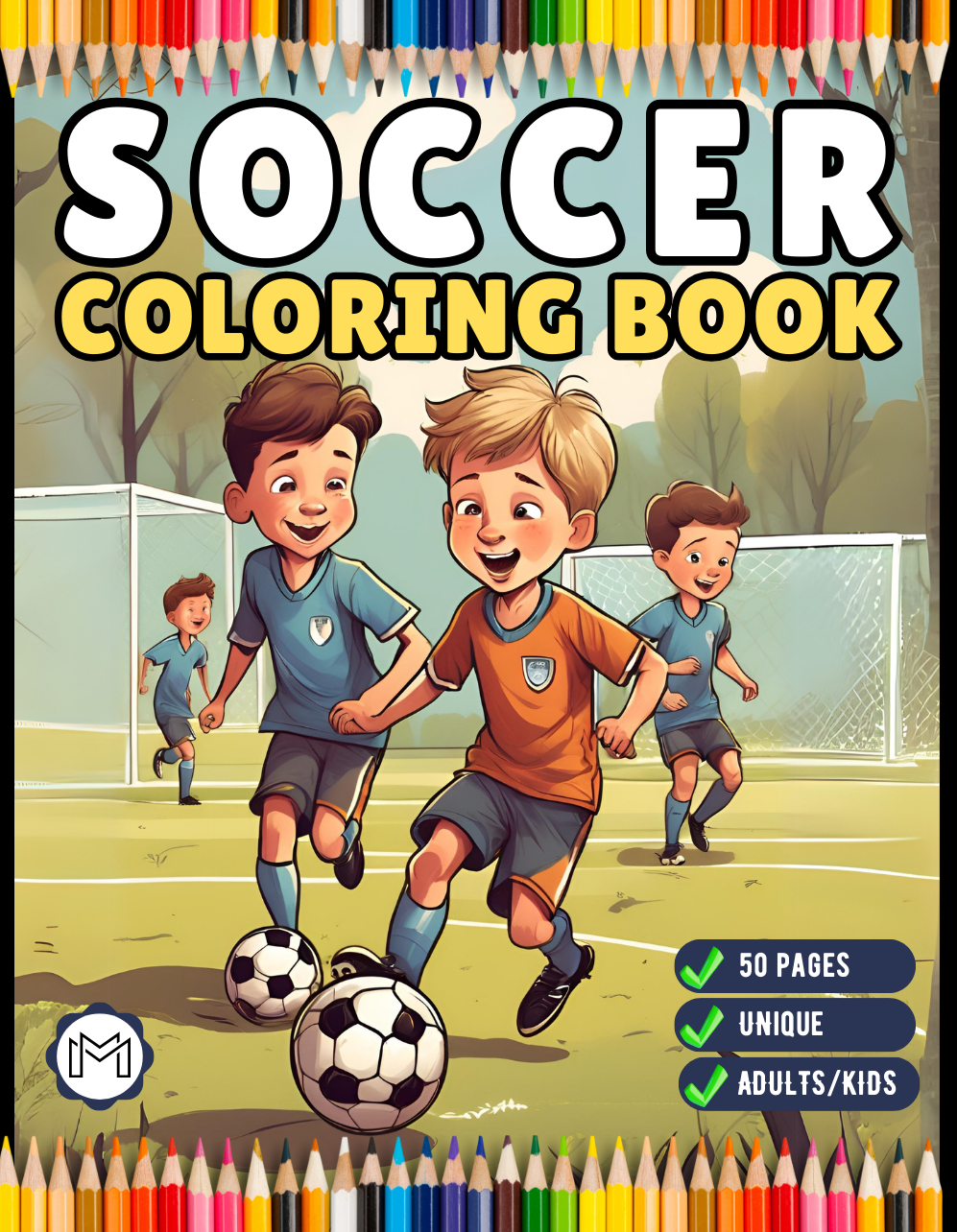 50 Pages Soccer Football Player Coloring Book Holiday Birthday Gift for Adults Kids Men Boys Teens Youth Soccer Fan Coloring Activity Sheets