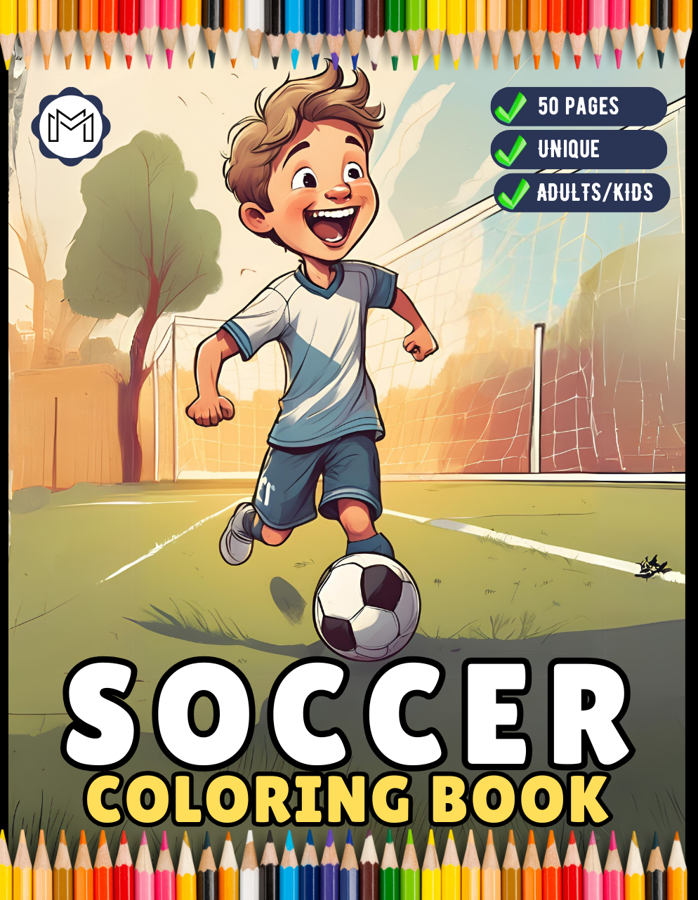 50 Pages Soccer Football Player Coloring Book Holiday Birthday Gift for Adults Kids Men Boys Teens Youth Soccer Fan Coloring Activity Sheets