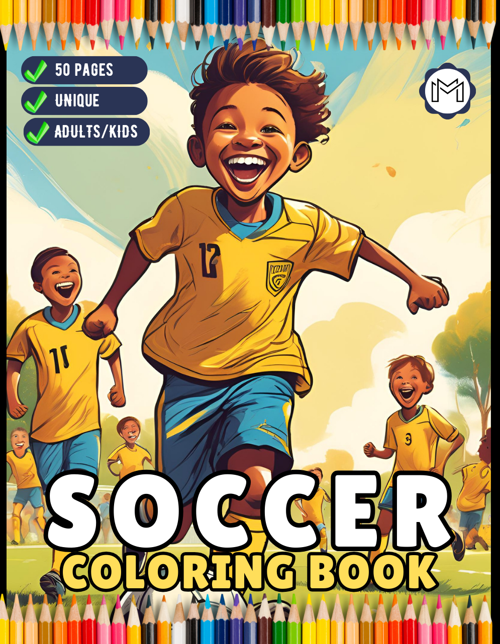 Soccer Football Player Coloring Book Holiday Birthday Gift for Adults Kids Men Boys Teens Youth 50 Pages Soccer Fan Coloring Activity Sheets