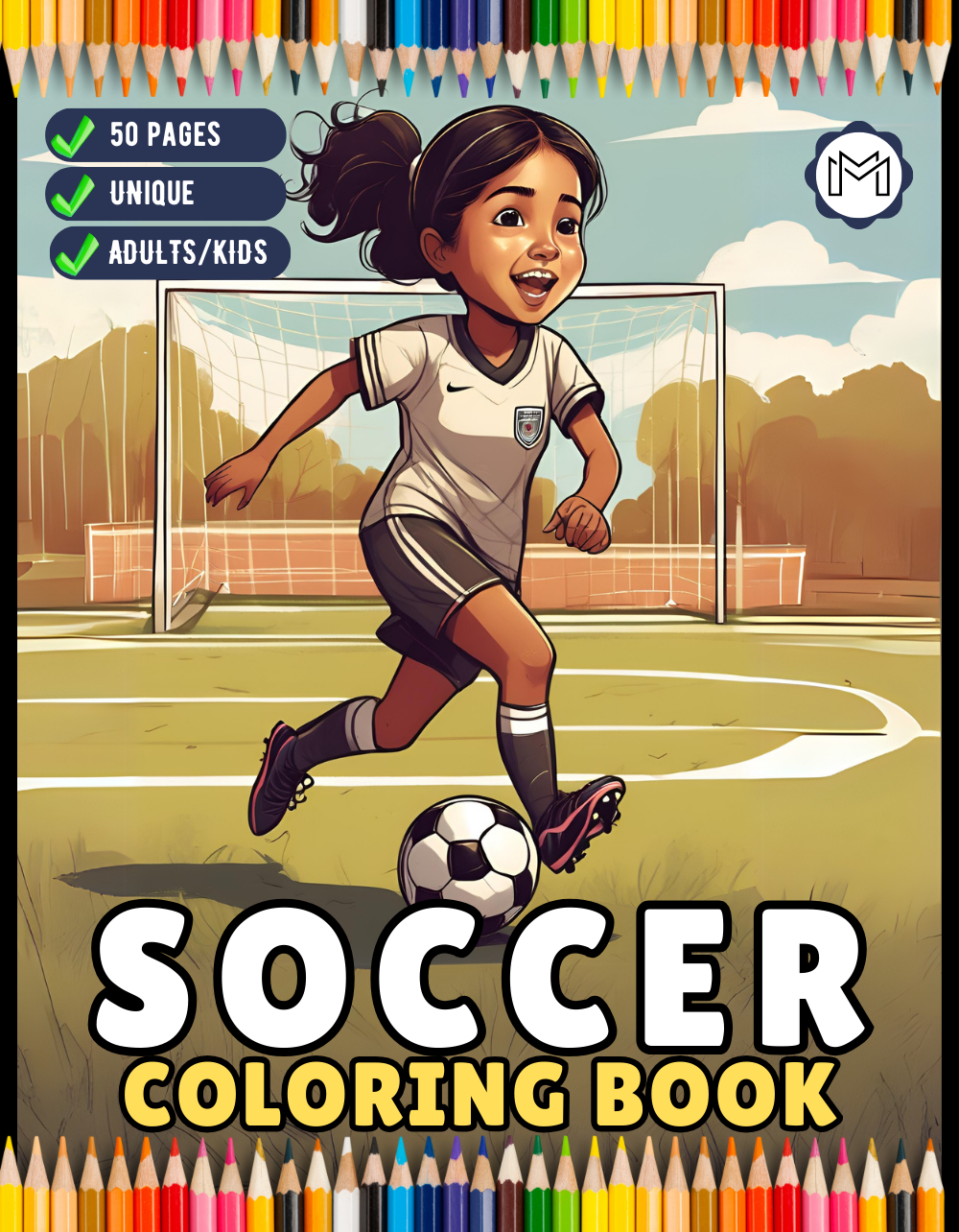 Soccer Football Player Coloring Book Holiday Birthday Gift for Adults Kids Women Girls Teens Youth 50 Pages Soccer Coloring Activity Sheets