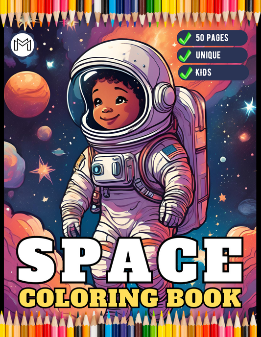 50 Pages Outer Space Galaxy Planet UFO Extraterrestrial Coloring Book Gift for Kids Boys Girls Astronaut Planet Relaxation Coloring Book