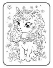 Load image into Gallery viewer, Unicorn Birthday Gift Activity Coloring Book Cute Animal Unicorn Horse Coloring Book Unicorn Coloring Books For Girls Boys Kids Adult Gift
