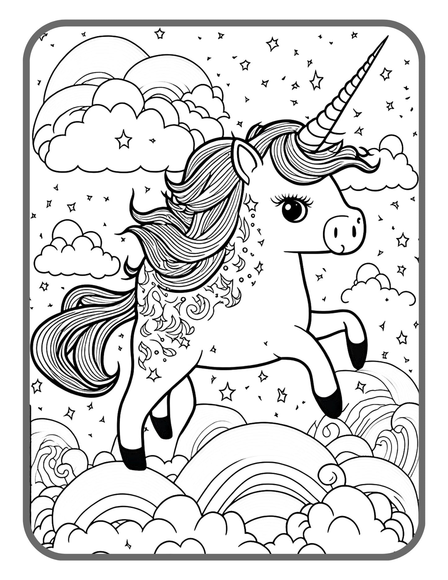 Unicorn Birthday Gift Activity Coloring Book Cute Animal Unicorn Horse Coloring Book Unicorn Coloring Books For Girls Boys Kids Adult Gift