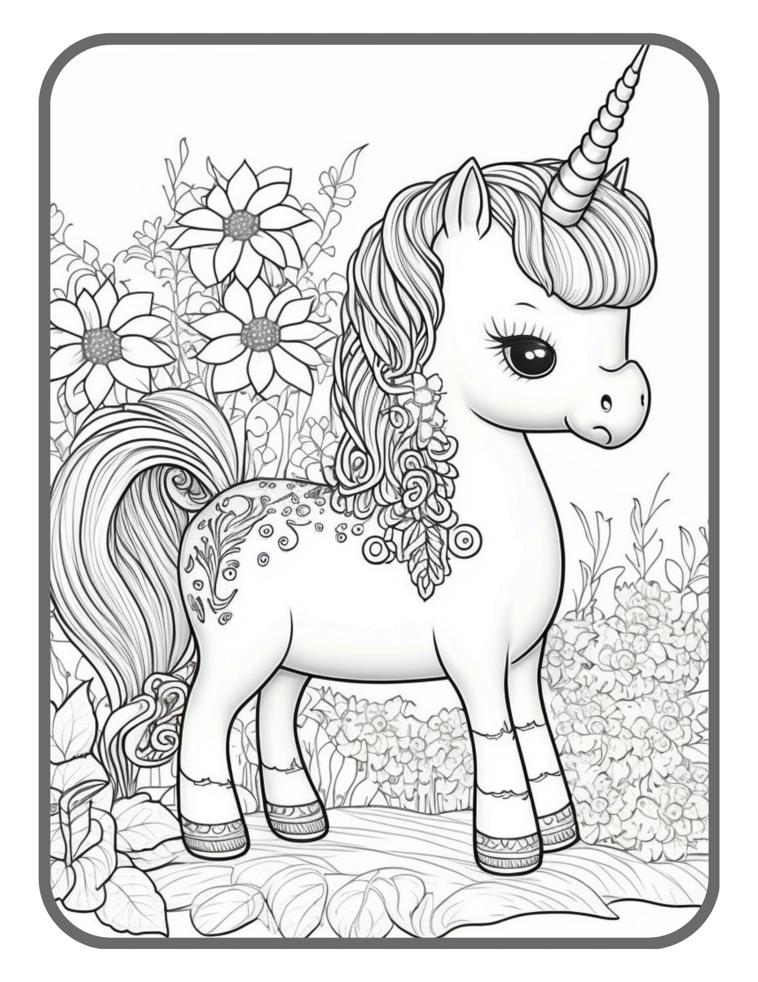 Unicorn Coloring Book For Kids Ages 4-8 US Edition: 50 Pictures To Color:  Fun and Beautiful Unicorn Coloring Pages (Books for Kids) (Paperback)