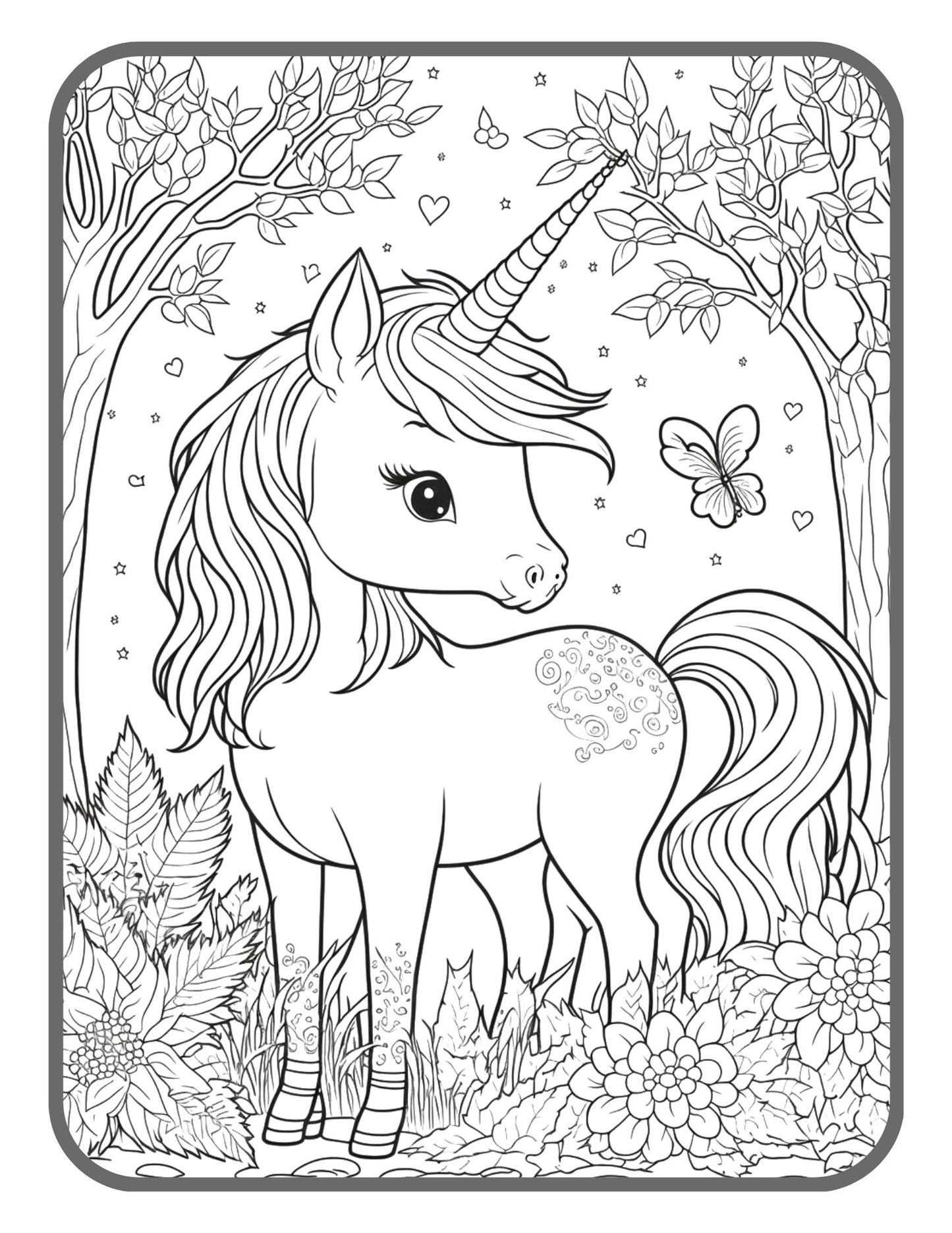 Unicorn Birthday Gift Activity Coloring Book Cute Animal Unicorn Horse Coloring Book Unicorn Coloring Books For Girls Boys Kids Adult Gift