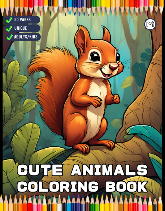 50 Pages Bold and Easy Cute Zoo Animal Coloring Book Gift for Adults Kids Men Women Boys Girls Teens Youth Fun Wild Animal Coloring Sheets