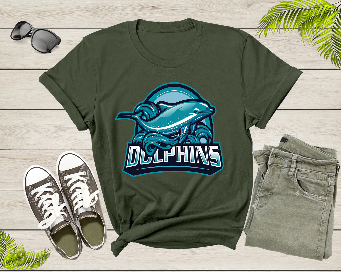 Dolphin Fish Lover Gift Shirt For Men Women Kids Boys Girls Dolphin Birthday Present For Mom Dad Teens Tshirt Dolphin Fish Graphic T-shirt