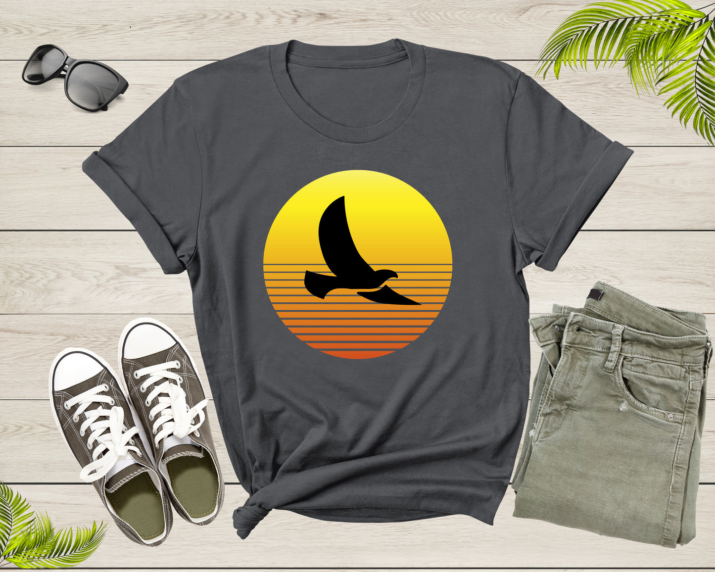 Dove Pigeon Bird Silhouette at Sunset Wildlife Nature Animal T-Shirt Dove Lover Gift T Shirt for Men Women Kids Boys Girls Graphic Tshirt