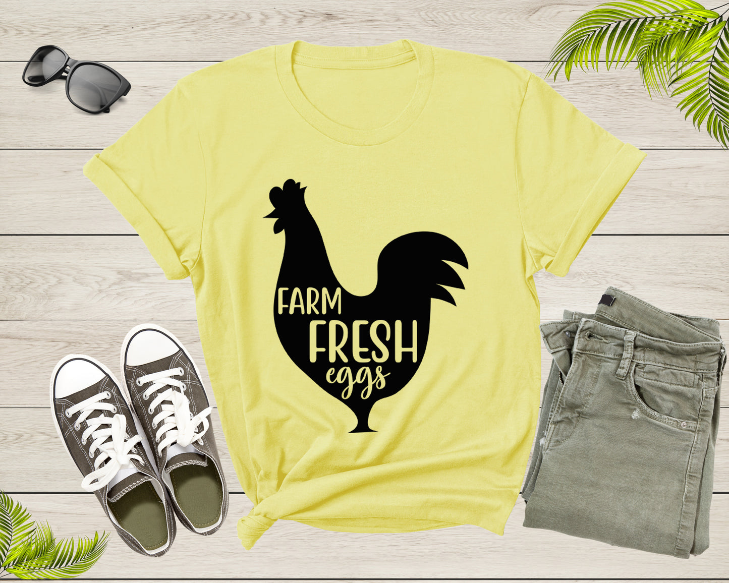 Farm Fresh Eggs Chicken Hen Chick Silhouette for Men Women T-Shirt Chicken Lover Gift T Shirt for Men Women Kids Boys Girls Graphic Tshirt