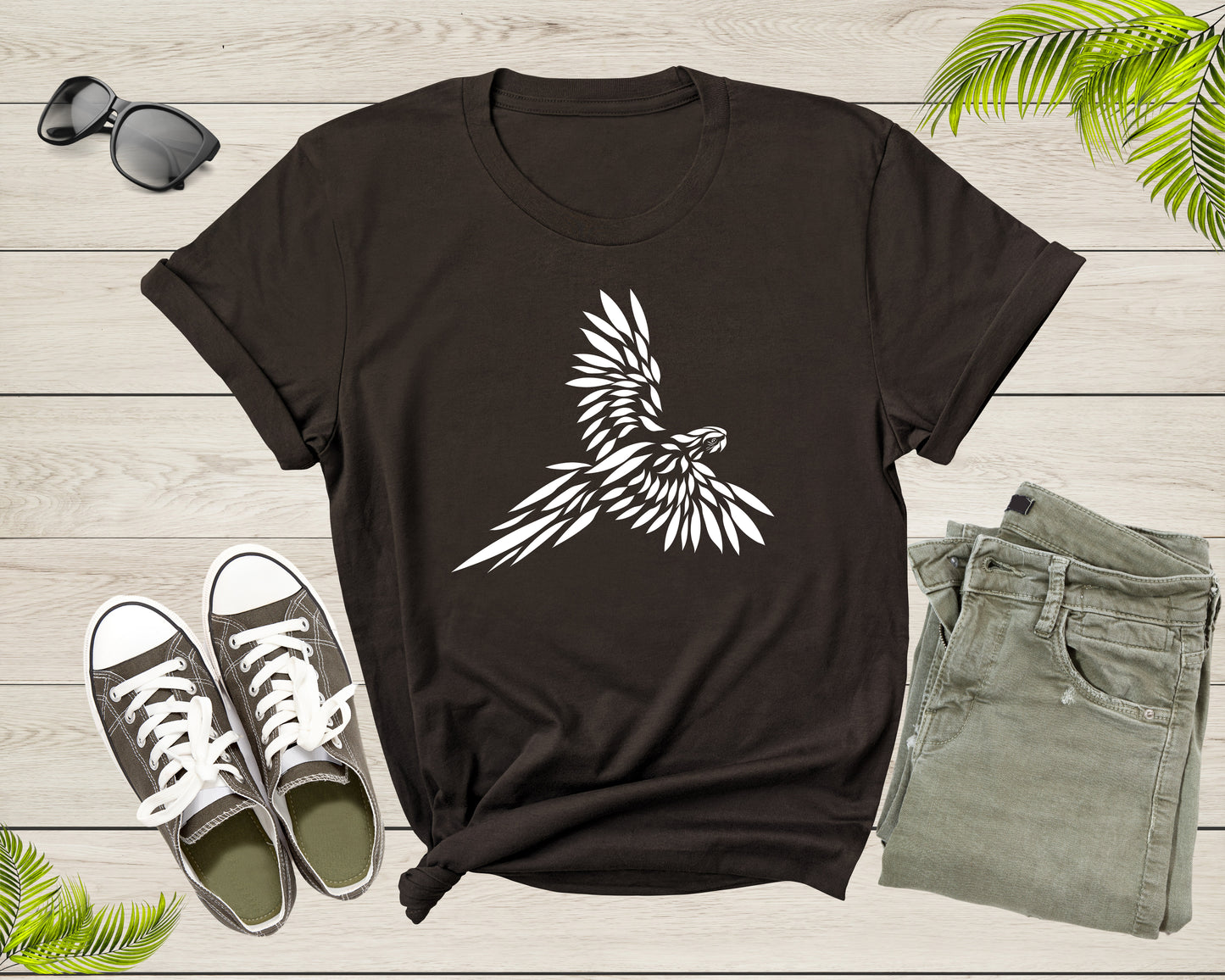Flying Cool Parrot Bird Tropical Bird Animal Cockatoo Macaw T-Shirt Parrot Lover Gift T Shirt for Men Women Kids Boys Girls Graphic Tshirt