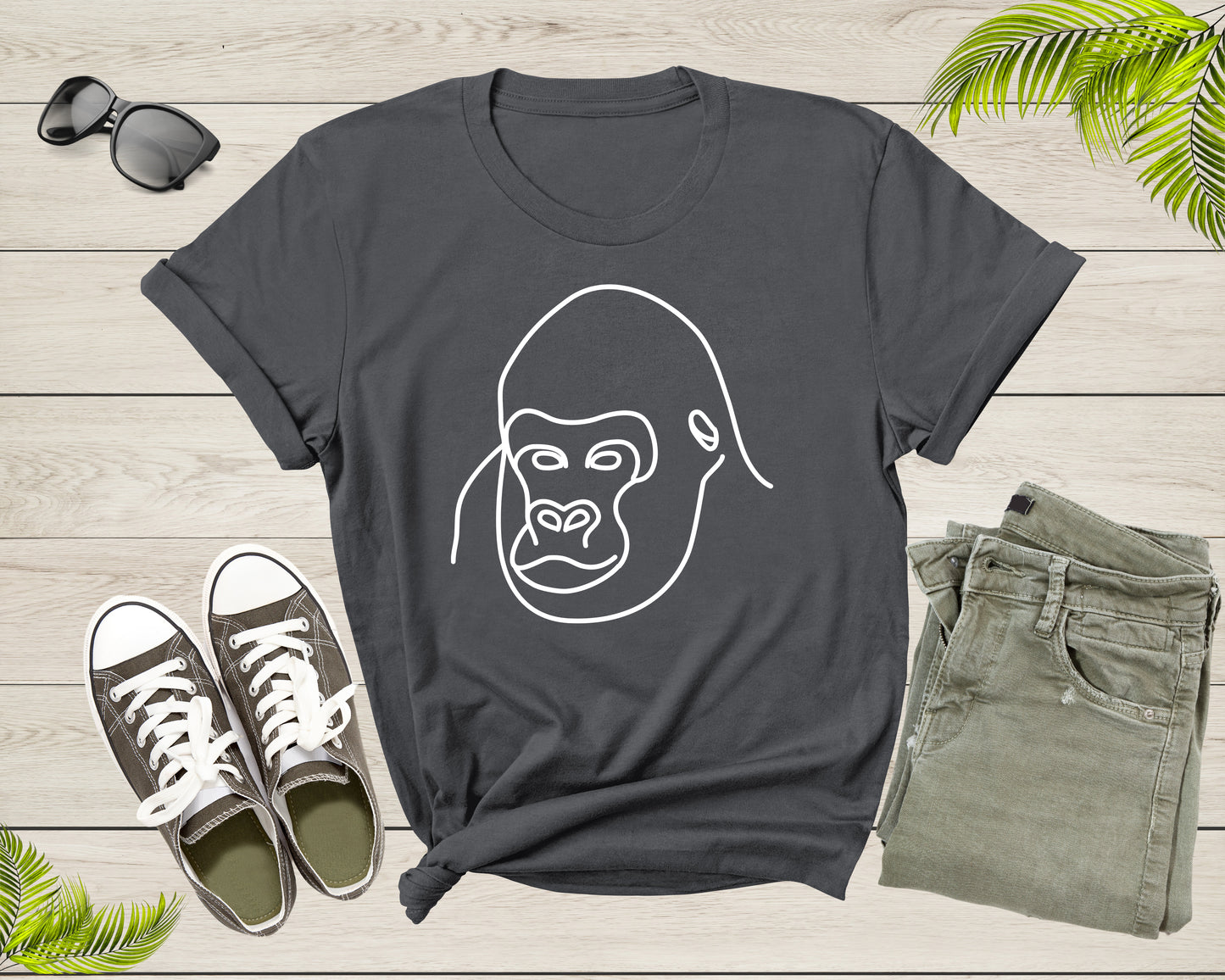 Cool Gorilla Lover Tshirt Design Gift For Adult Men Women Boys Girl Funny Gorilla Animal Graphic Present Shirt Gift Idea Gorilla Gym T-shirt