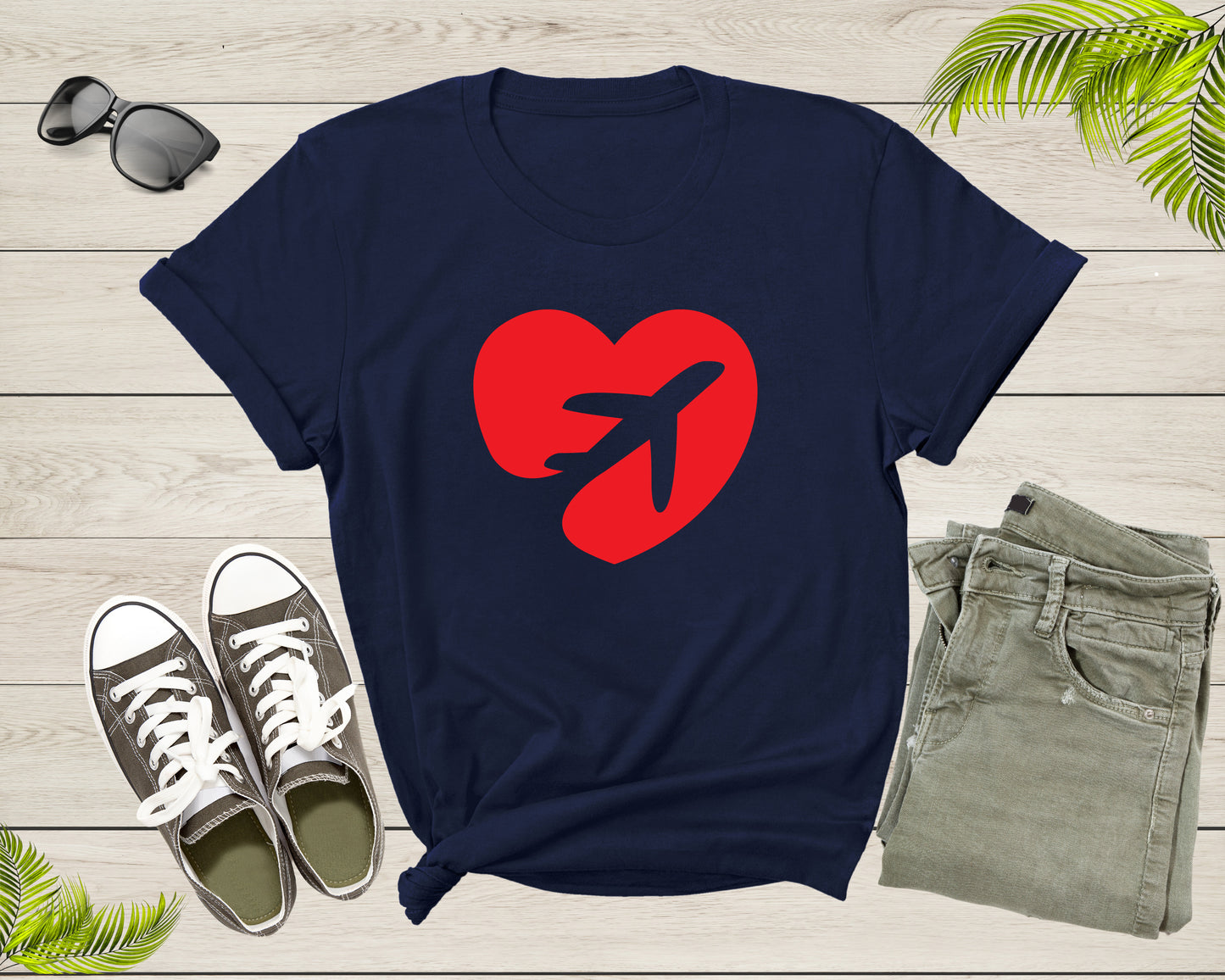 Flying Plane Airplane Aircraft Airliner Jet Love Red Heart T-Shirt Plane Lover Gift T Shirt for Men Women Kids Boys Girls Graphic Tshirt