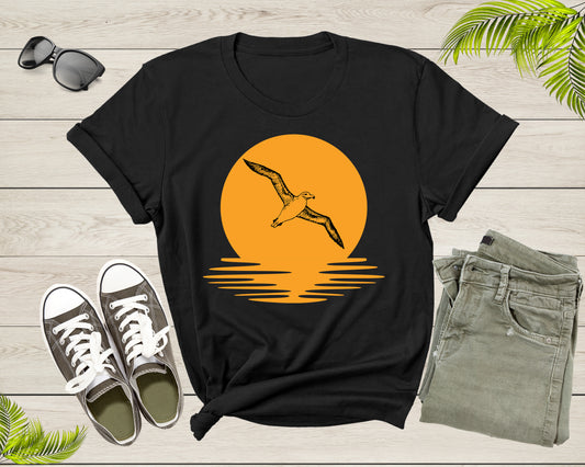 Flying Soaring Wandering Albatross Bird Lover Gift Shirt For Men Women Kids Boys Girls Cool Albatross Graphic Print Sunset Seabird Tshirt