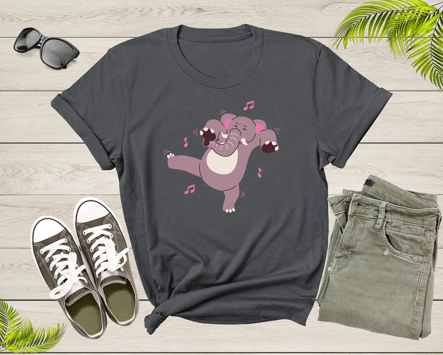 Funny Cute Dancing Elephant for Men Women Kids Boys Girls T-Shirt Elephant Lover Gift T Shirt for Men Women Kids Boys Girls Graphic Tshirt