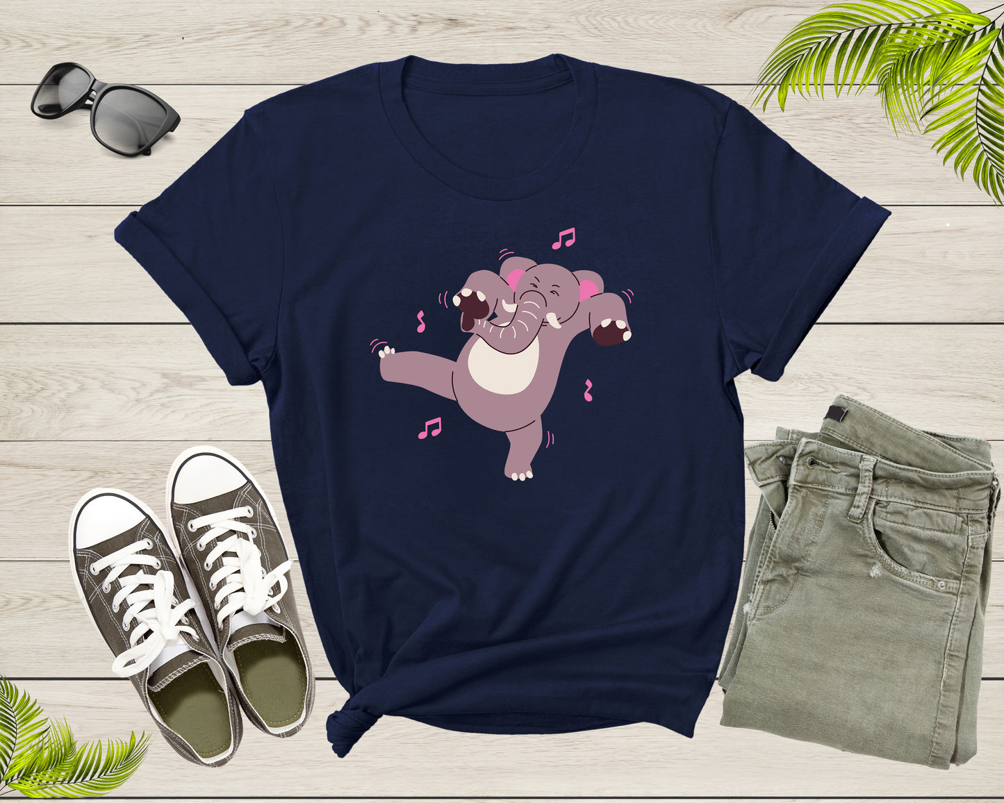 Funny Cute Dancing Elephant for Men Women Kids Boys Girls T-Shirt Elephant Lover Gift T Shirt for Men Women Kids Boys Girls Graphic Tshirt