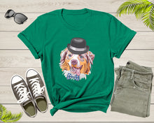 Load image into Gallery viewer, Funny Cute Pet Dog Doggie Puppy Animal Wearing Black Hat T-Shirt Dog Puppy Lover Gift T Shirt for Men Women Kids Boys Girls Graphic Tshirt
