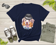 Load image into Gallery viewer, Funny Cute Pet Dog Doggie Puppy Animal Wearing Black Hat T-Shirt Dog Puppy Lover Gift T Shirt for Men Women Kids Boys Girls Graphic Tshirt
