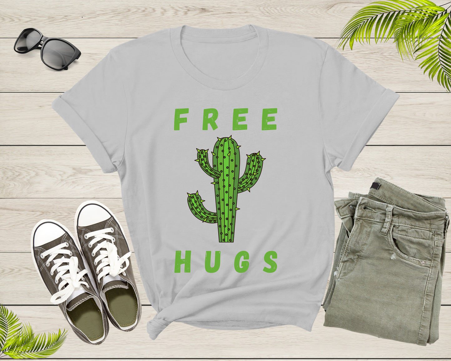 Funny Desert Cactus Plant Tree Lover Free Hugs Sarcastic T-Shirt Cactus Lover Gift T Shirt for Men Women Kids Boys Girls Graphic Tshirt