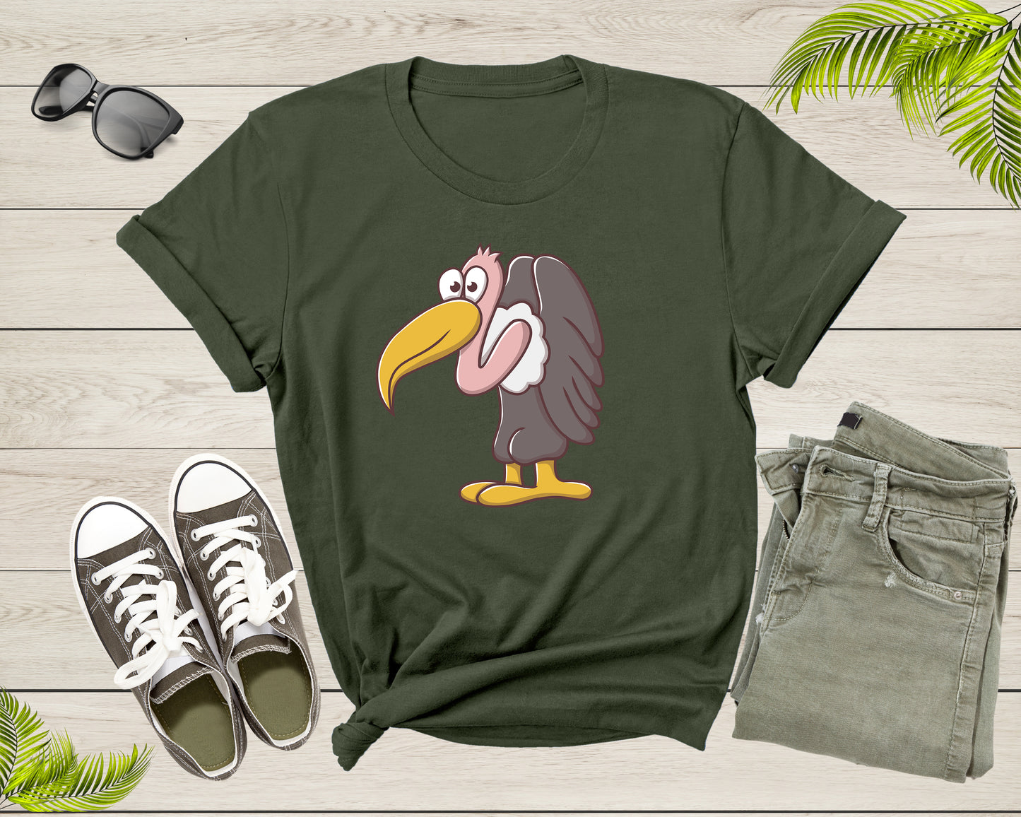 Funny Vulture Bird Animal Standing Wildlife Nature Animal T-Shirt Vulture Lover Gift T Shirt for Men Women Kids Boys Girls Graphic Tshirt