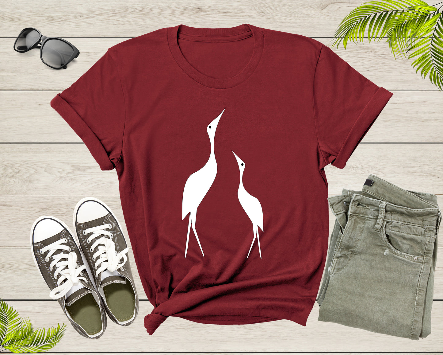 Heron Birds Silhouette Animal Wildlife Bird for Men Women T-Shirt Heron Bird Lover Gift T Shirt for Men Women Kids Boys Girls Tshirt