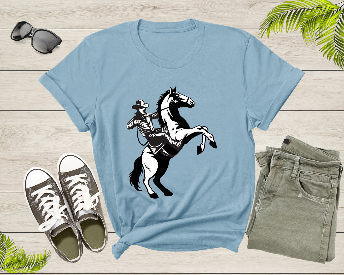 Cool Horse Pony Lover Gift Shirt For Men Women Kids Girls Boys Aesthetic Cowboy Horseback Rider Tshirt Graphic Sunset Silhouette T-shirt