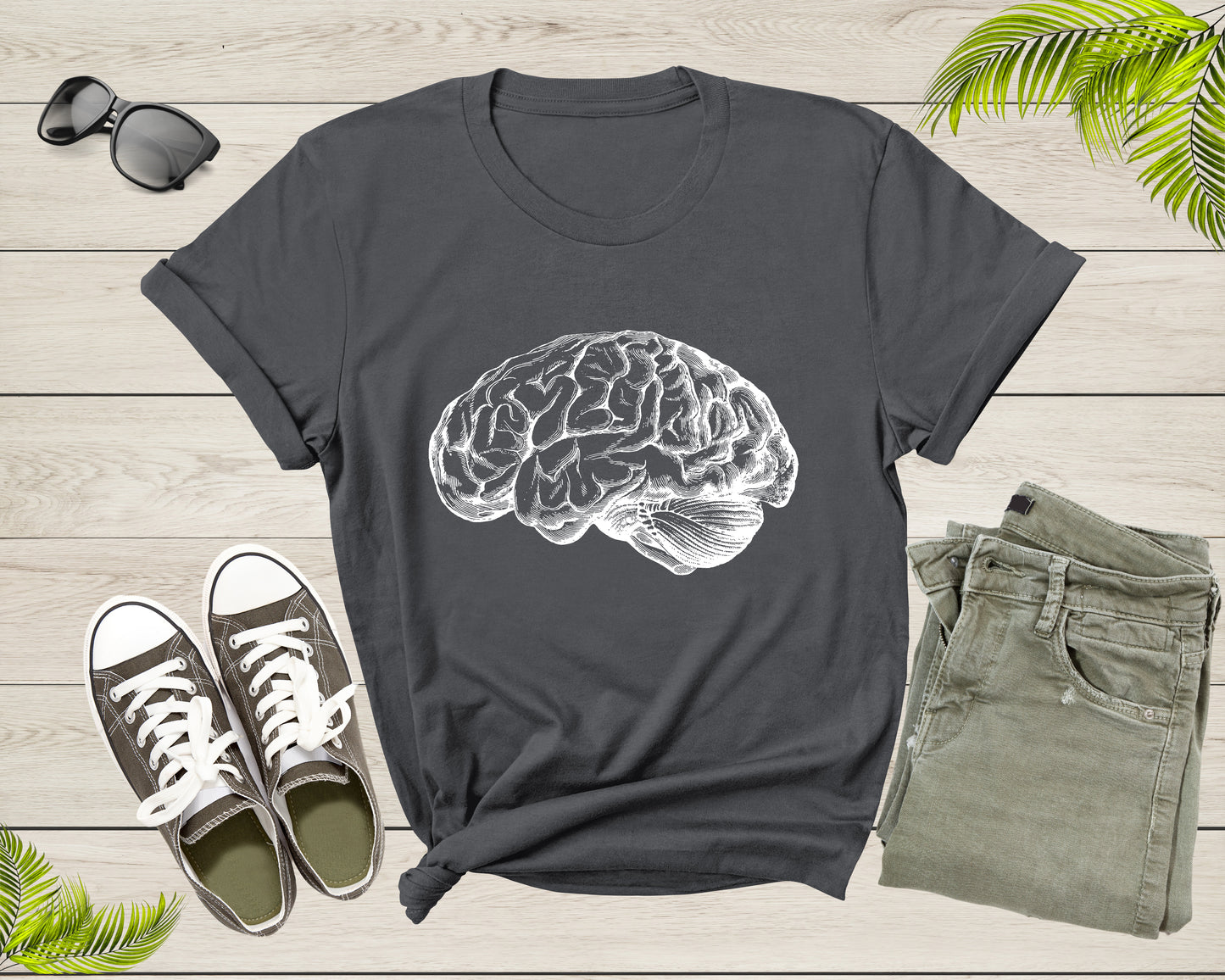 Human Brain Hand Drawn Cerebral Cortex Brainpower Men Women T-Shirt Brain Lover Doctor Gift T Shirt for Men Women Kids Boys Girls Tshirt