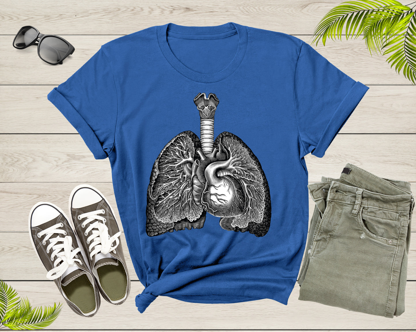 Human Internal Organs Lungs Heart Upper Body Anatomy Lover T-Shirt Doctor Nurse Gift T Shirt for Men Women Kids Boys Girls Tshirt