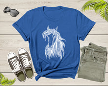 Load image into Gallery viewer, Cool Horse Pony Lover Gift Shirt For Men Women Kids Girls Boys Aesthetic Horse Lover Gift Ideas Tshirt Graphic Horse Head Silhouette T-shirt
