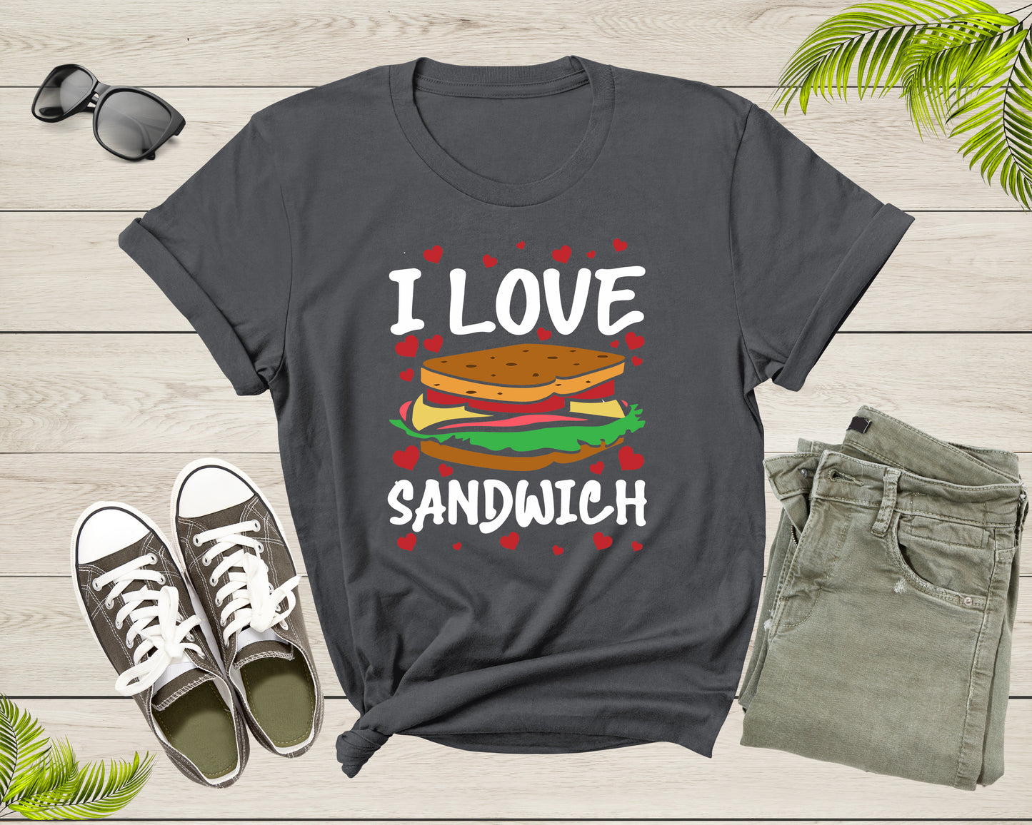 I Love Sandwich Gift for Foodies Sandwich Lovers Men Women Tshirt Sandwich Gift for Men Food Gift for Boys Sandwich Food Gift Idea Shirt