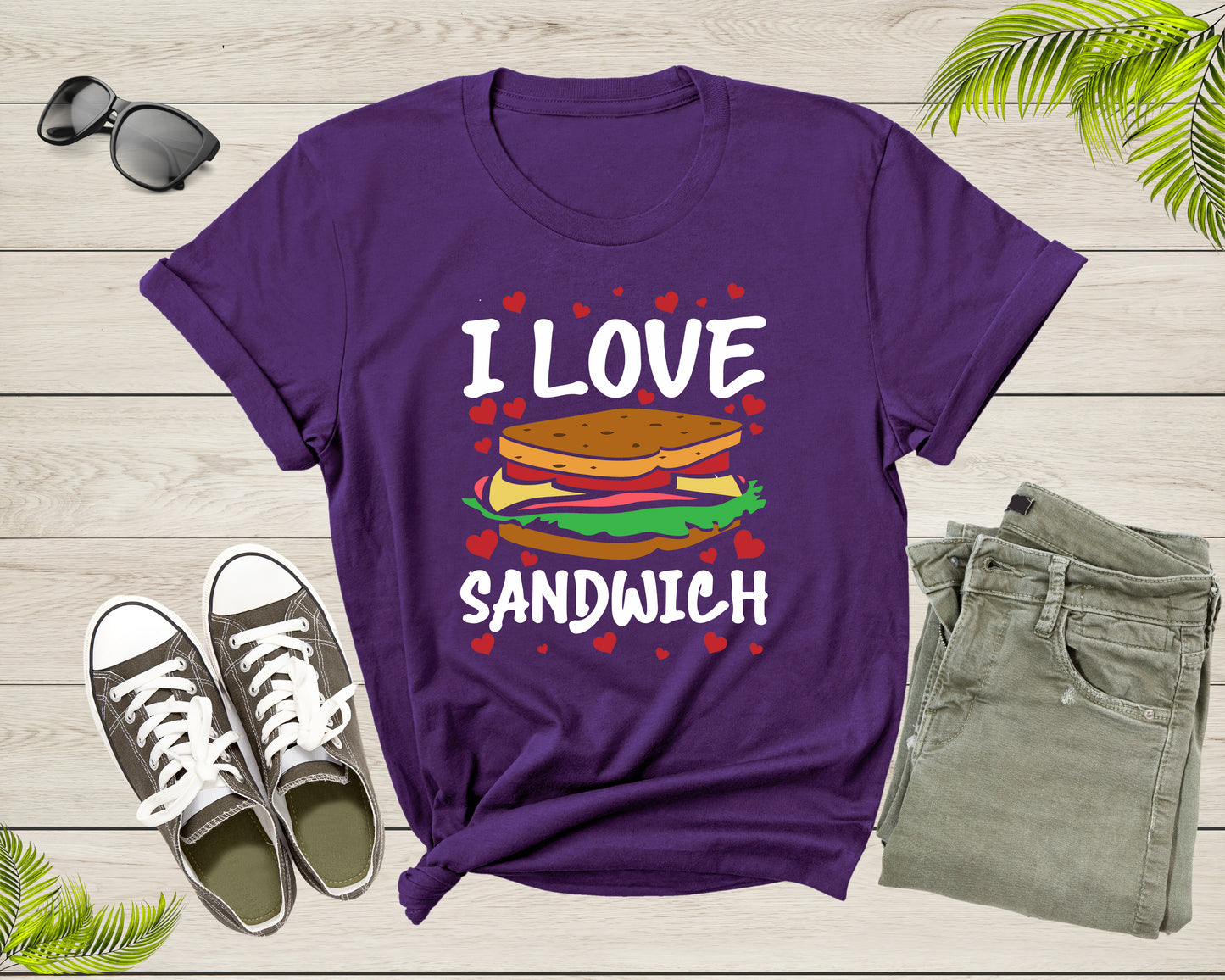 I Love Sandwich Gift for Foodies Sandwich Lovers Men Women Tshirt Sandwich Gift for Men Food Gift for Boys Sandwich Food Gift Idea Shirt