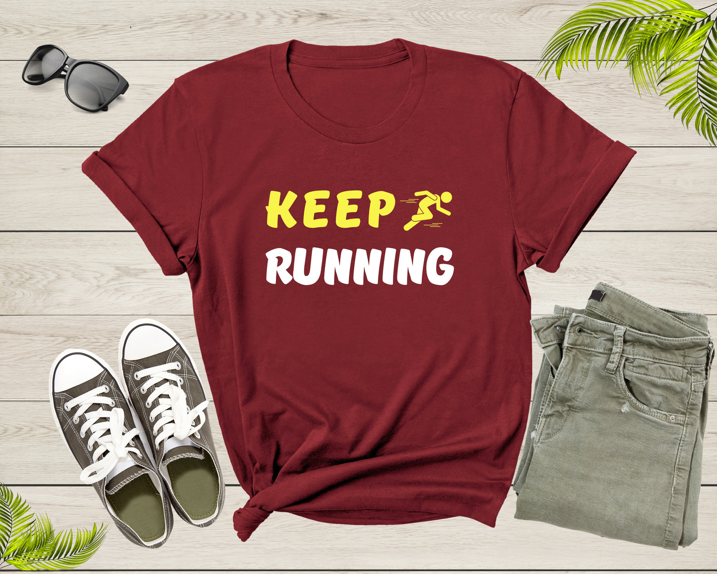 Keep Running Motivational Runner Athlete Marathon Sprinter T-shirt Marathon Runner Shirt Gift For Runner Running Gift Workout Fitness Shirt